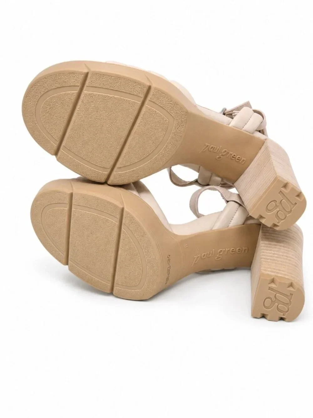 Paul Green Leslie 7928 Biscuit Leather Platform Sandals Women’s UK 3.5 US 6